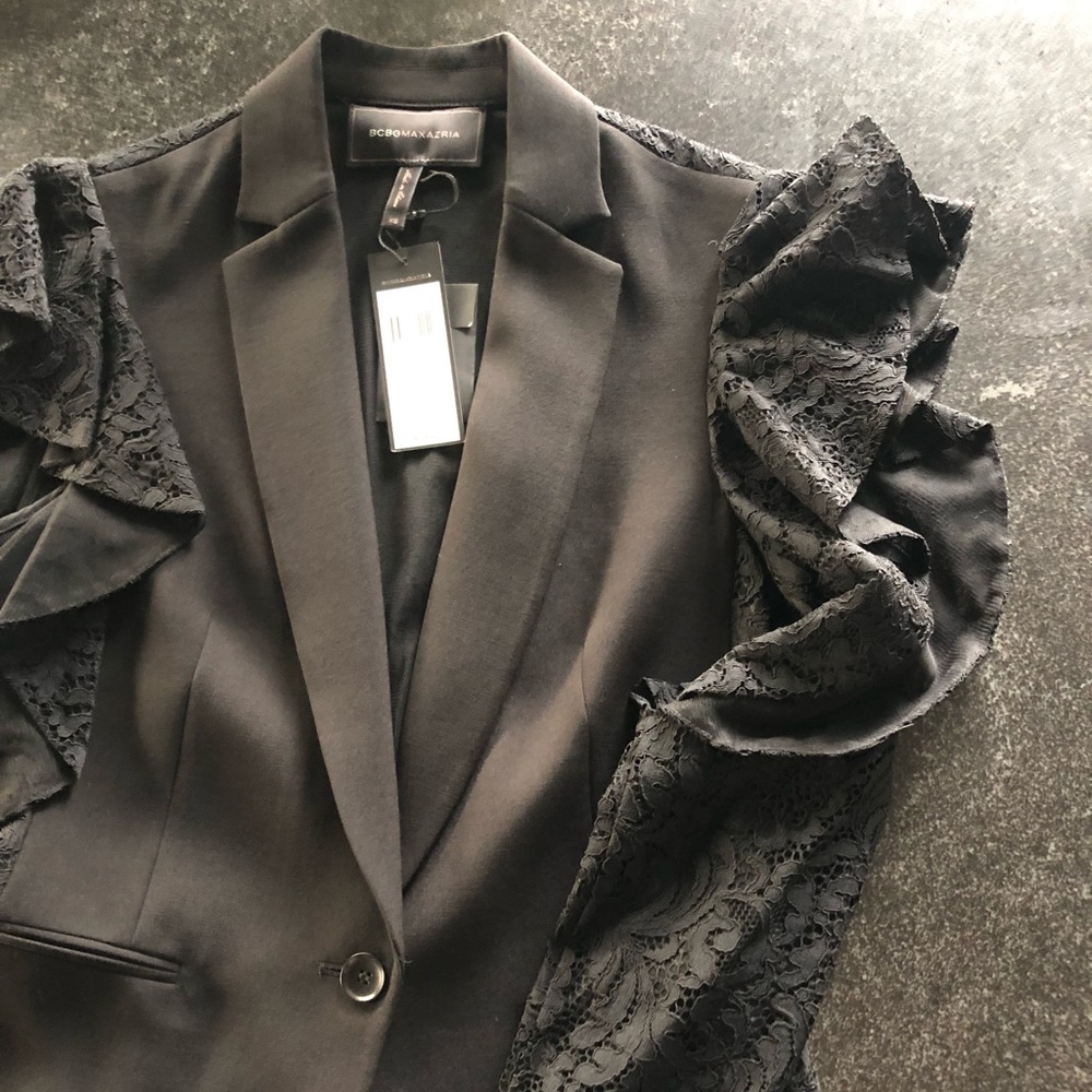BCBGMaxazria Black Lace Blazer